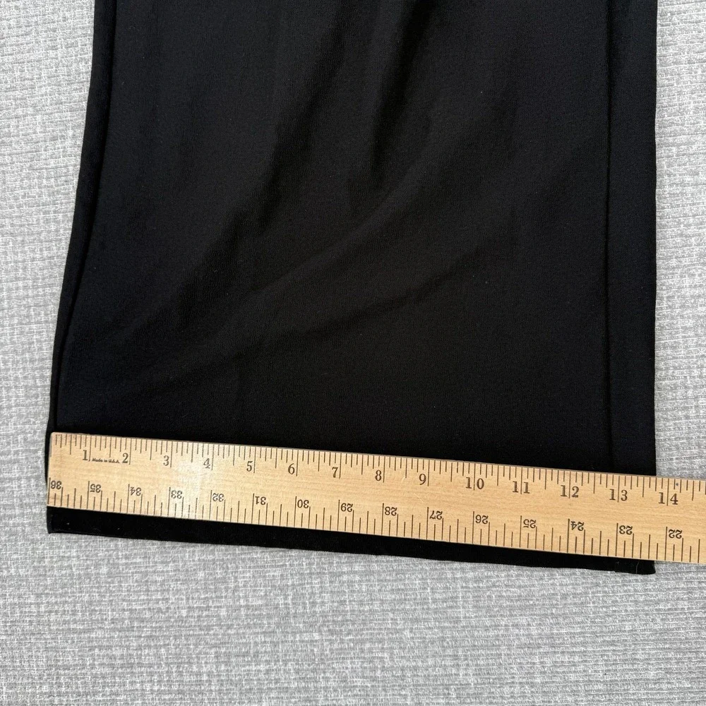 Eileen Fisher Dress Womens XS Black Midi Fit & Flare Sleeveless Pleated‎ Pockets